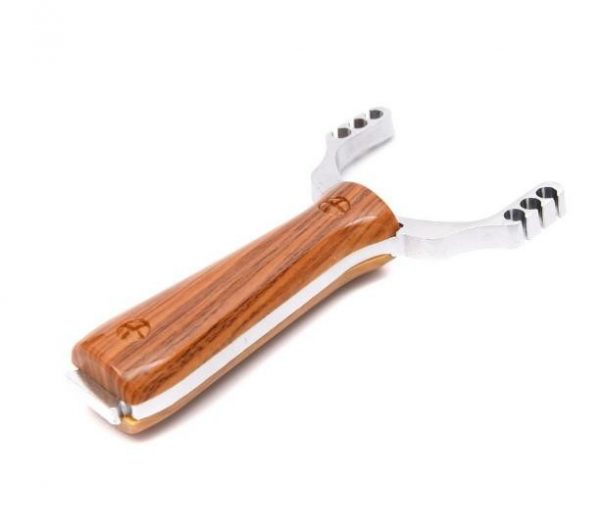 Ná săn cao su hợp kim thép thân ốp gỗ Sling Shot