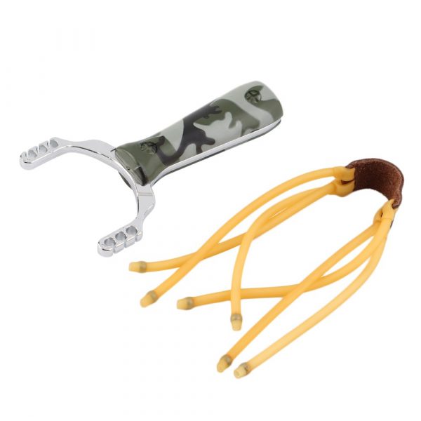 Ná săn cao su hợp kim thép thân ốp gỗ Sling Shot