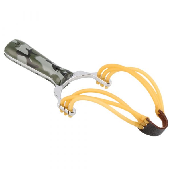 Ná săn cao su hợp kim thép thân ốp gỗ Sling Shot