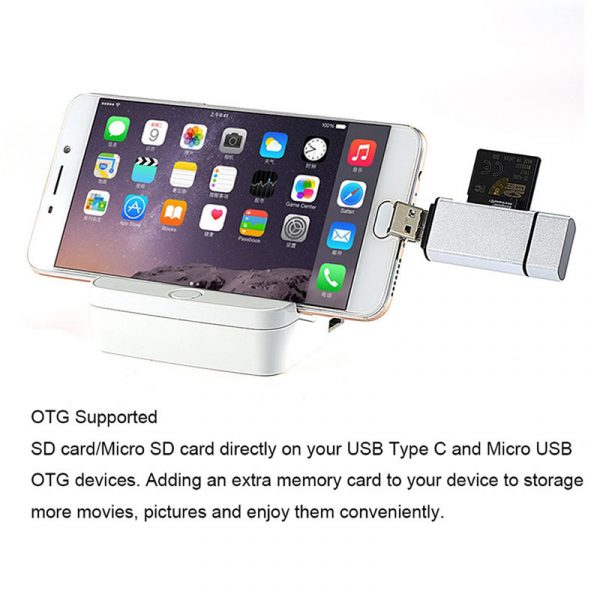 Đầu đọc thẻ nhớ 3 In 1 Micro SD USB Type-C OTG