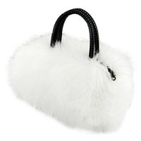 Túi xách lông thỏ trắng bông xù thời trang