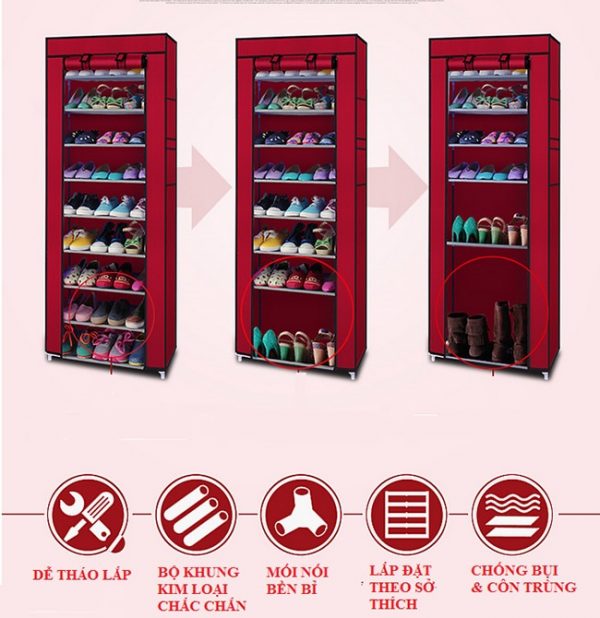 Tủ vải 6 tầng đa năng 120 x 110 x 30 cm