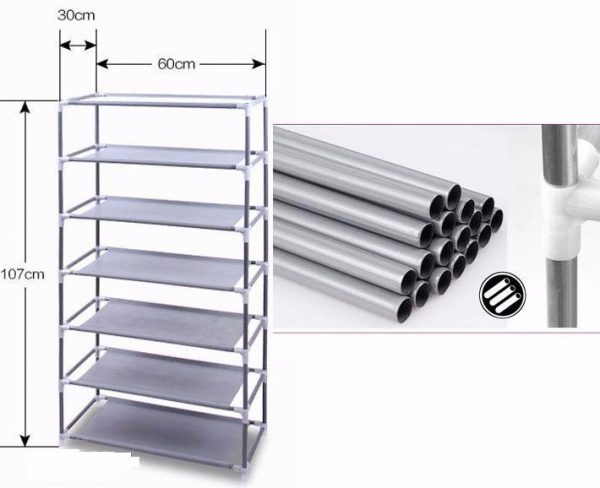 Tủ vải 6 tầng đa năng 120 x 110 x 30 cm