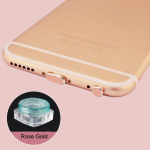 2 nút aluminum chống bụi tai nghe và cổng sạc iphone lightning