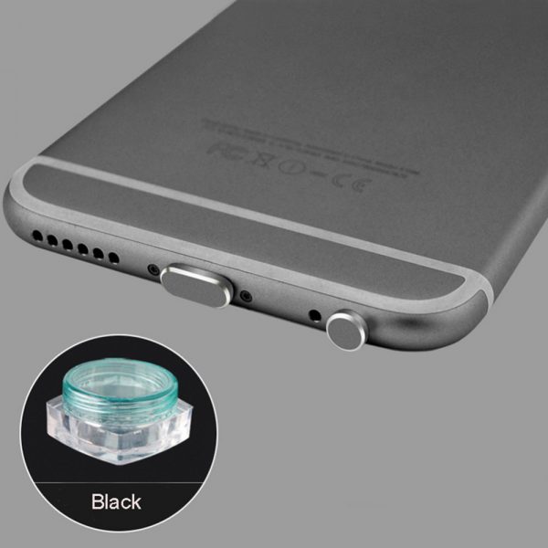 2 nút aluminum chống bụi tai nghe và cổng sạc iphone lightning