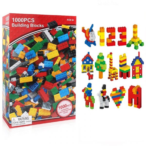 Bộ đồ chơi xếp hình 1000 mảnh ghép và hình khối cho bé