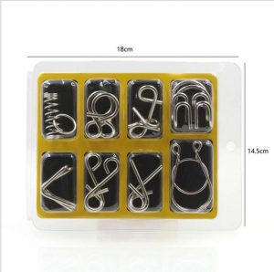 Trò chơi trí tuệ tháo lắp vòng sắt bộ 8 món Iron puzzle set of 8