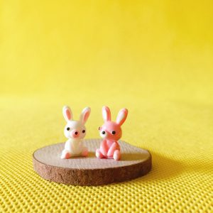 Cặp thỏ cute bunny rabbit mini PHỤ KIỆN TRANG TRÍ TIỂU CẢNH TERRARIUM