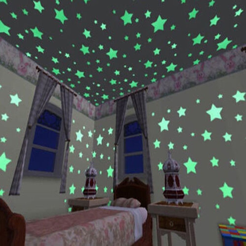 100 Ngôi sao dạ quang phát sáng dán tường trần nhà - ShopKimBum ...