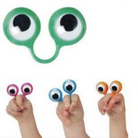 4 Nhẫn đôi mắt rối ngón tay Quack Googly Eye Finger Puppets