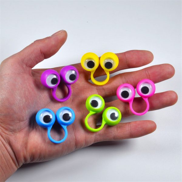 4 Nhẫn đôi mắt rối ngón tay Quack Googly Eye Finger Puppets