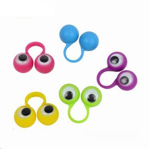 4 Nhẫn đôi mắt rối ngón tay Quack Googly Eye Finger Puppets