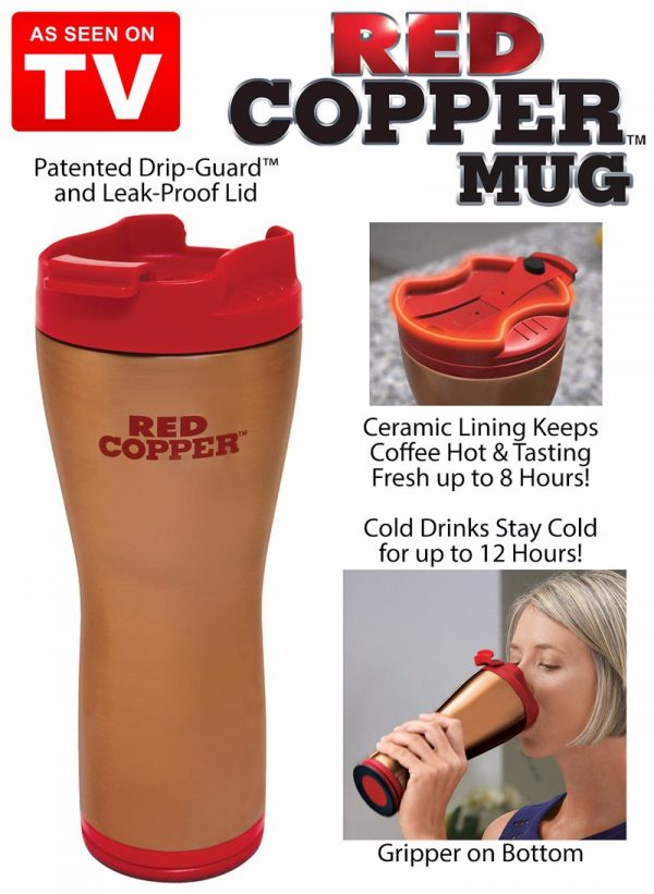 Bình giữ nhiệt nóng lạnh cao cấp Red copper Mug