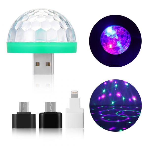 USB led 7 màu ánh sáng chớp nháy đèn bar vũ trường Mini