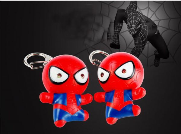 Móc khóa mô hình NGười nhện Marvel Spider Man đèn led có âm thanh