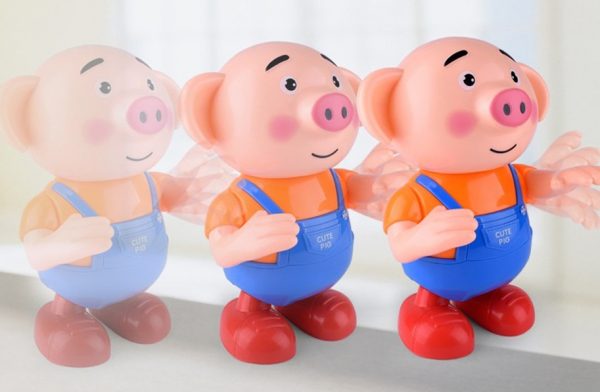 Heo con dễ thương ca hát nhảy múa vui nhộn có đèn led