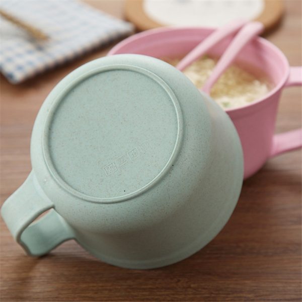 Tô ăn mì lúa mạch không chứa chất BPA đầy đủ nắp đũa muỗng nĩa