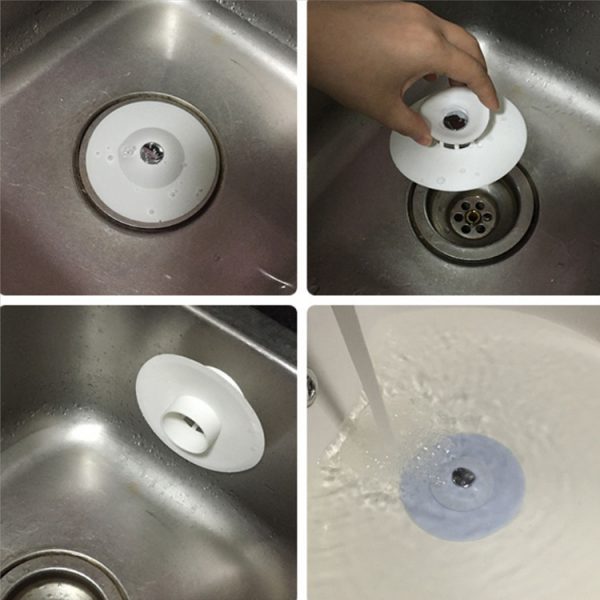 Dụng cụ giữ nước lọc rác thông minh cho bồn rửa chén bát nắp cống