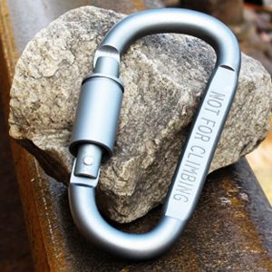 Móc Khóa Nhôm Đa Năng Đi Phượt Carabiner Chữ D Khoá Xoay 8cm