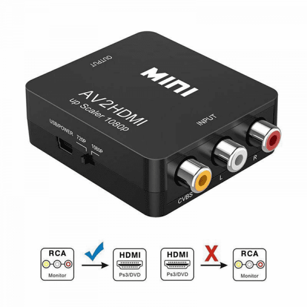 Bộ chuyển đổi tín hiệu Analog RCA AV sang HDMI Full HD