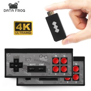 Máy Chơi Game Data Frog 4K Tay Cầm Điều Khiển Không Dây HDMI 568 trò