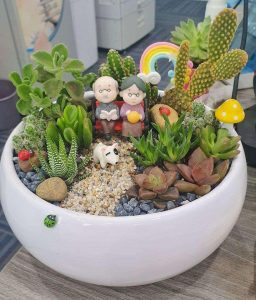 Ông bà anh siêu dễ thương mini phụ kiện trang trí tiểu cảnh terrarium v4