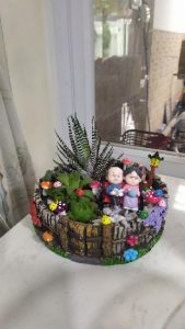 Ông bà anh siêu dễ thương mini phụ kiện trang trí tiểu cảnh terrarium v4