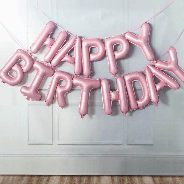 Bộ 13 bong bóng kiếng chữ HAPPY BIRTHDAY trang trí sinh nhật
