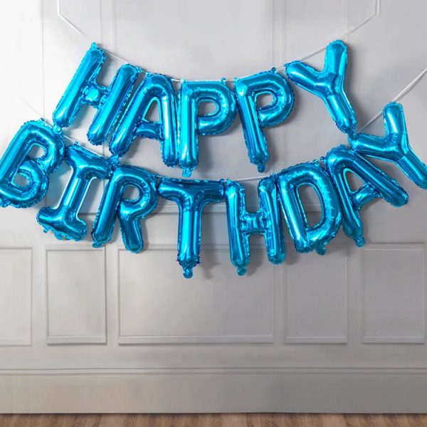 Bộ 13 bong bóng kiếng chữ HAPPY BIRTHDAY trang trí sinh nhật