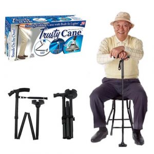 Gậy gấp gọn Trusty Cane chống trượt có đèn pin