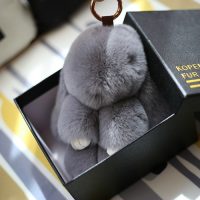 Móc khoá thỏ bông lông xù dòng cao cấp luxury siêu mượt mịn size 20 cm