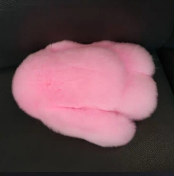 Móc khoá thỏ bông lông hồng xù dòng cao cấp luxury siêu mượt mịn size 20 cm