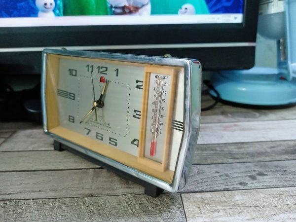 ĐỒNG HỒ BÁO THỨC CƠ CÓT NHIỆT KẾ MÁY 8711 MÁY TOÀN ĐỒNG CHUẨN XƯA