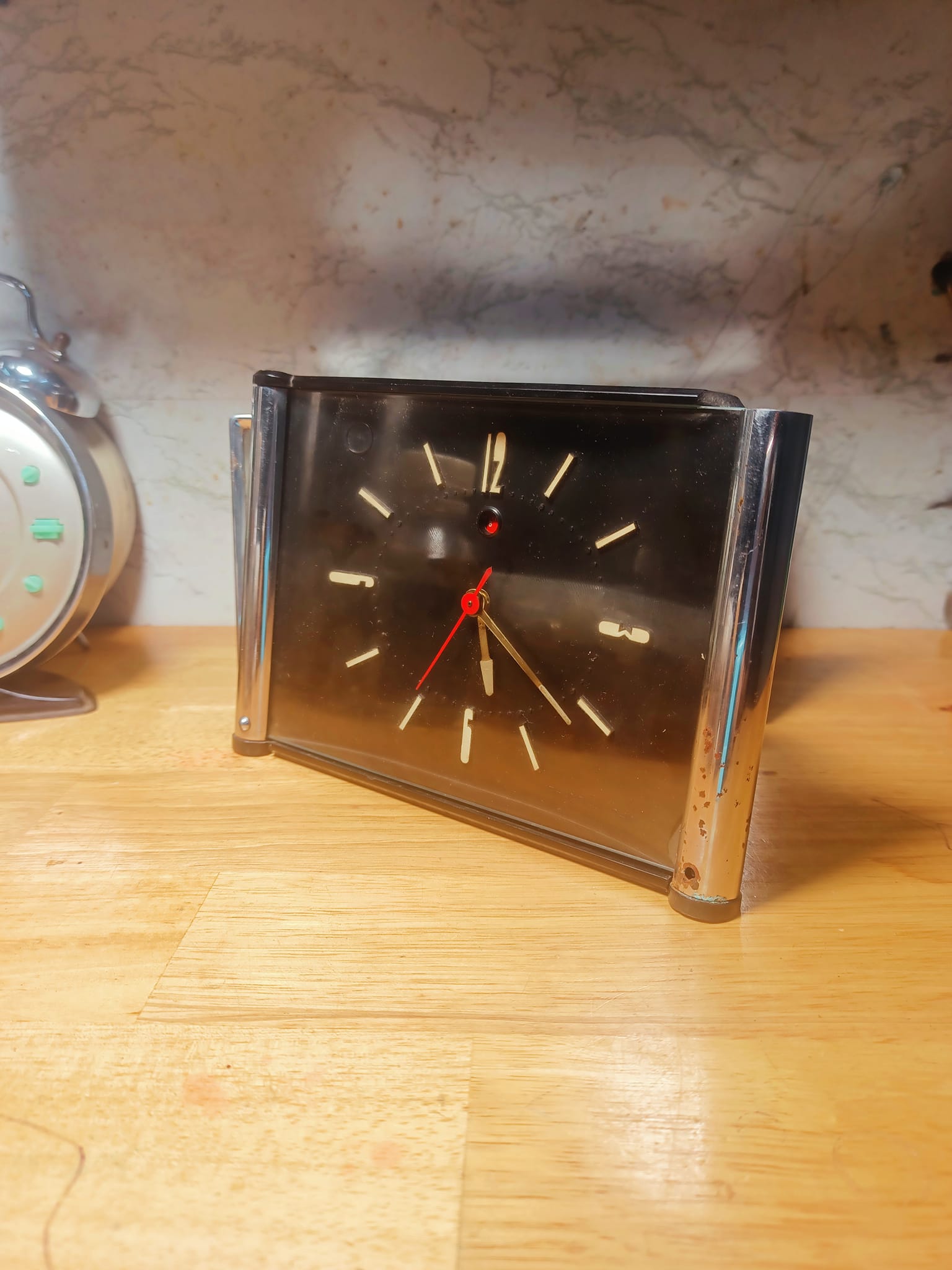 Đồng hồ báo thức mẫu quấn thư 6603 máy toàn đồng xưa cũ nguyên bản chuẩn