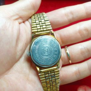 Đồng hồ cơ lịch đôi máy 26100 Qiong Hua 17 chân kính mặt cọc số chải tia kim vàng
